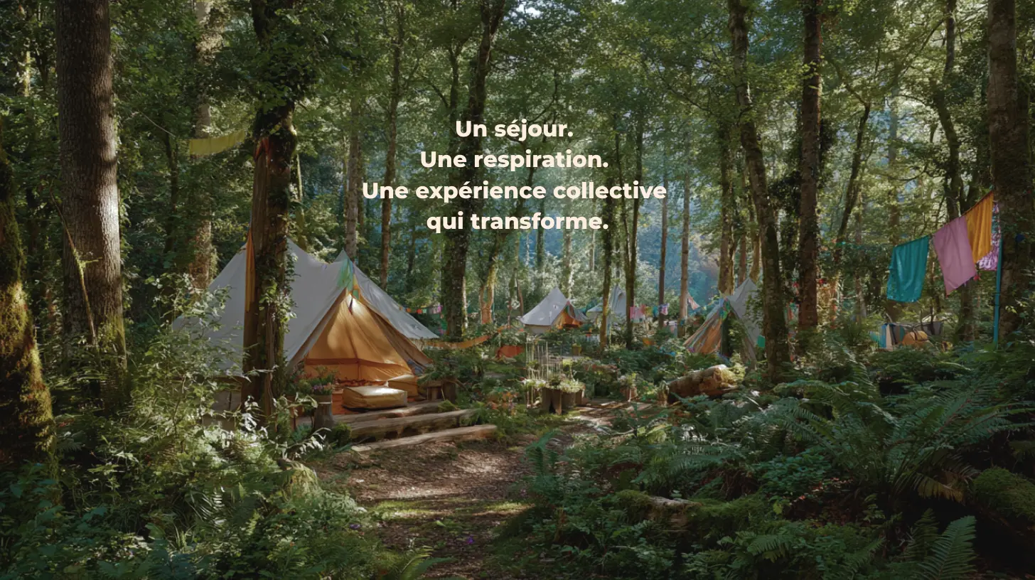 forêt tipis pour le kids club