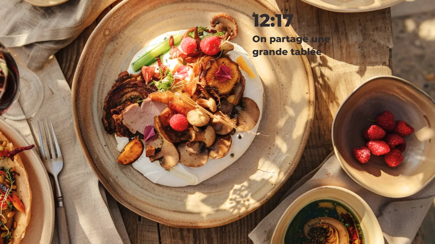 assiette appétissante et saine dans le programme de la retraite