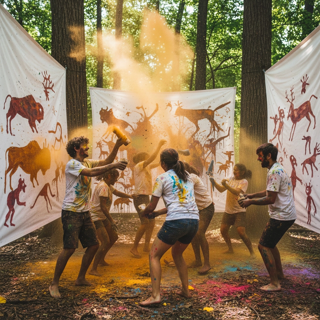 fresque sauvage peinture